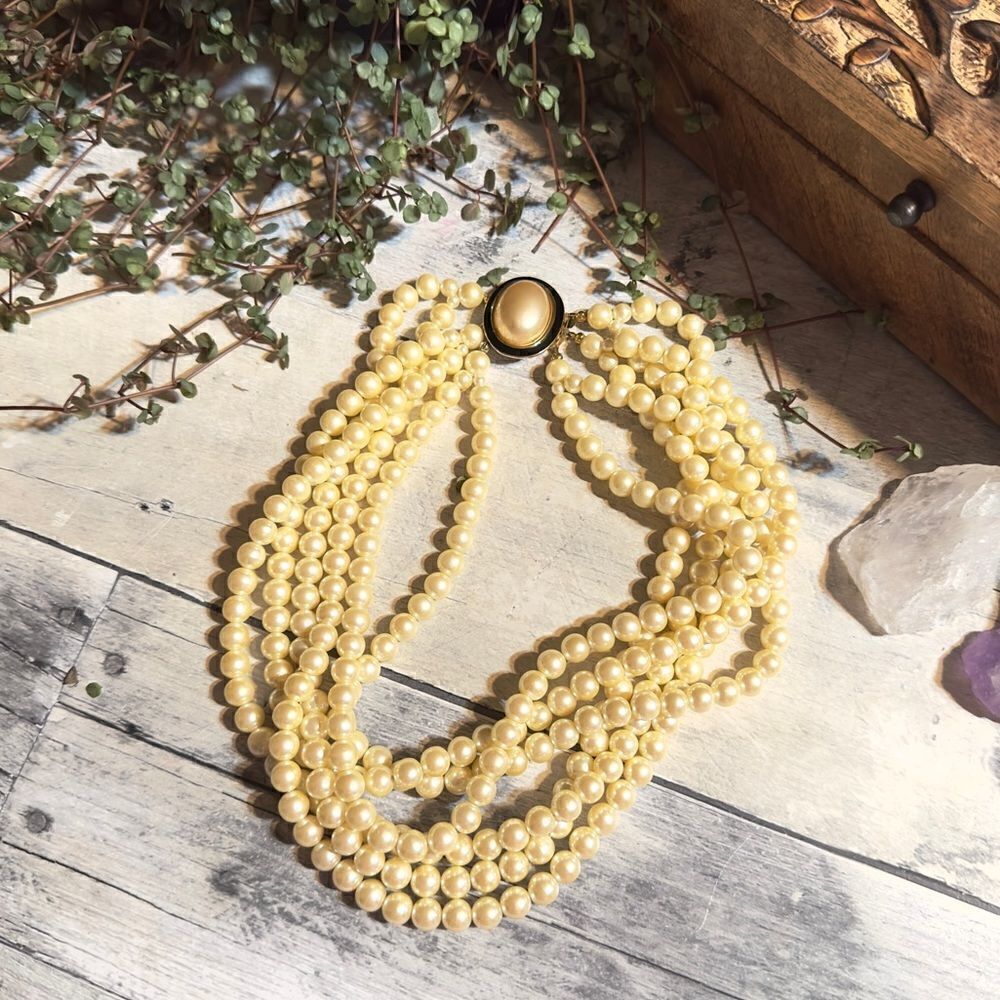 Vintage Carolee Multi Strand Pearl Necklace